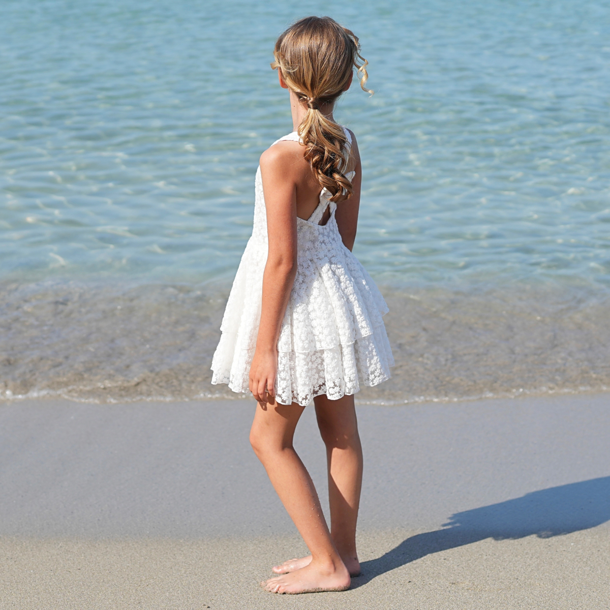 Robe courte de cérémonie pour fille Couleur Blanc Taille 2 ans ( 90/92 cm )