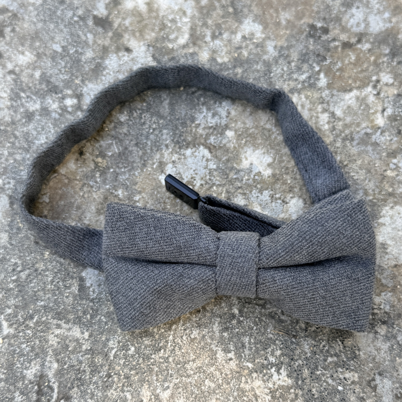 Noeud papillon couleur gris foncé