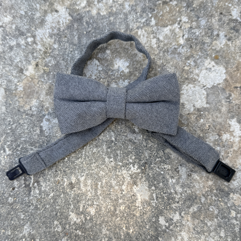 Noeud papillon couleur gris foncé