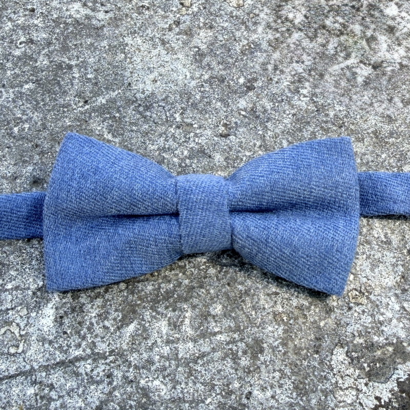 Noeud bleu en coton pour enfant