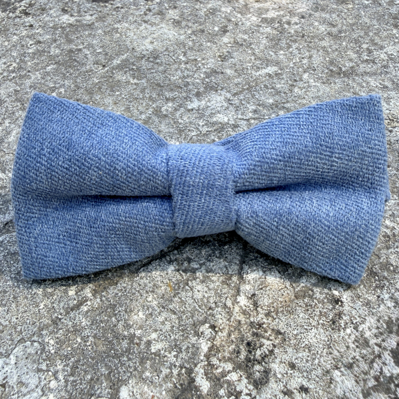 Noeud papillon bleu en jean pour enfant, cérémonie baptême, mariage, communion enfant