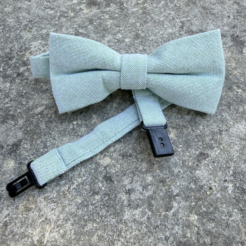 Noeud papillon vert clair pour costume garçon