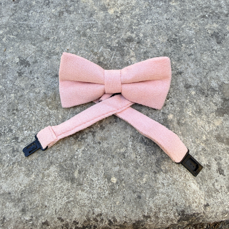Noeud papillon cérémonie rose poudré pour garçon enfant et bébé