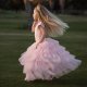 Jupe longue en tulle rose pour bébé et fille