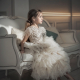 Jupe longue en tulle blanc pour bébé et enfant