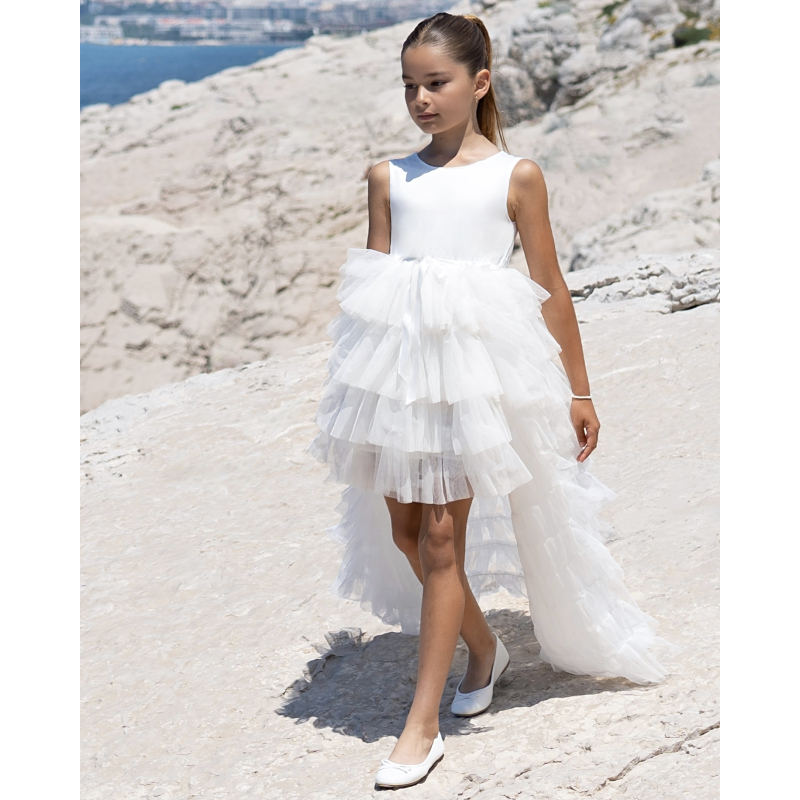 Robe en tulle pour fille enfant de 10 ans idéal pour un mariage ou un baptême