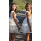 Robe en tulle blanc ou ivoire pour  enfant 10 ans, mariage, bapetême, communion, cérémonie