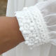 Robe communion fille dentelle florale – robe blanche fille dentelle – robe première communion élégante