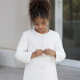Manteau ivoire blanc pour cérémonie baptême et communion en hiver spécial enfant