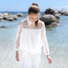 Blouse en mousseline et dentelle