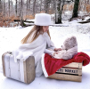 Toque / Chapka en fausse fourrure blanc
