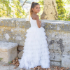 Jupe longue amovible en tulle blanc