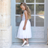 Jupe courte en tulle blanc