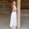 Robe longue Ava Blanche et Ivoire